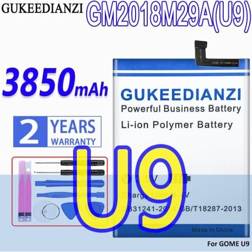 High Capacity GUKEEDIANZI Battery GM2018M29A(U9) 3850mAh For GOME U9