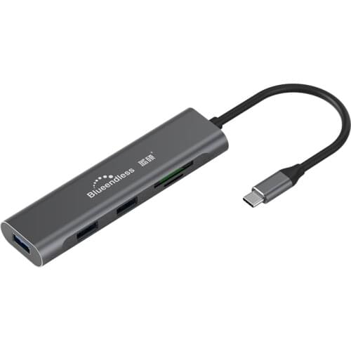 Blueendless usb c hub USB3.1 Type C to 5 port USB3.0 High Speed usb support 5Gbps For MacBook pro type c Hub