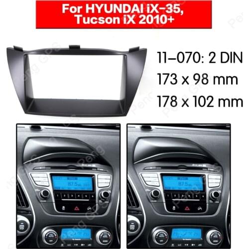 2 DIN Car Radio stereo Fitting installation adapter fascia For HYUNDAI iX-35 Tucson iX 2010+ Stereo Frame Audio Fascias Dash DVD