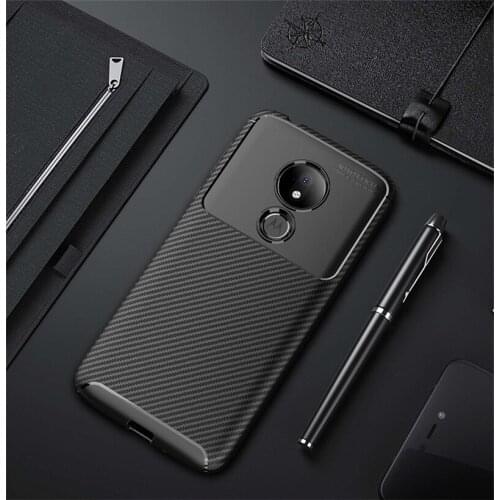 2021 For Motorola E6 E7 Plus E6 G7 Play Case Bumper Silicone Slim Carbon Fiber Back Cover For Moto G styus G G7Power Shockproof