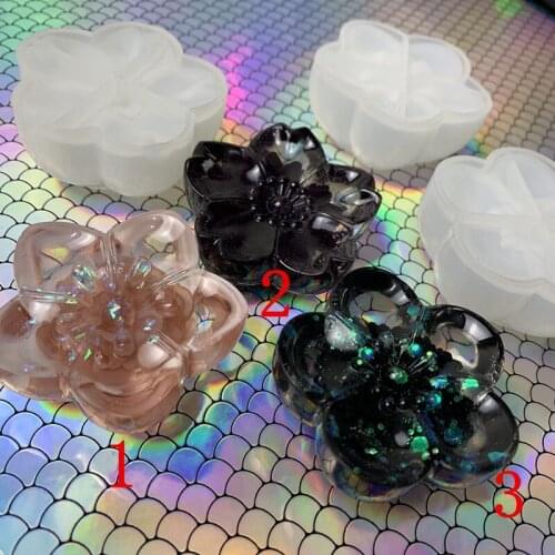 3D Mirror Stereo Flower Mold DIY Crystal Epoxy Stereo Hand Aromatherapy Plaster Mold