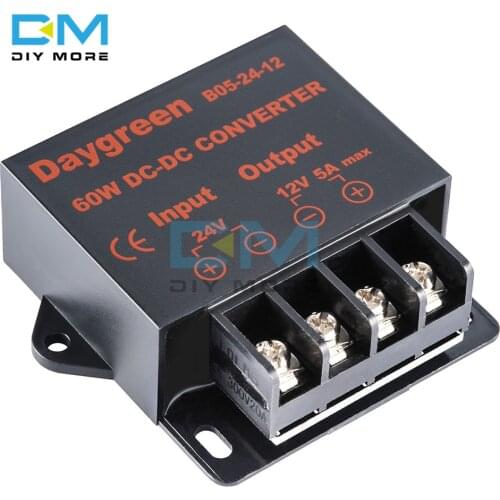 Car LED Step Down DC DC Converter Voltage Regulator Reducer Car 24V to 12V 5A 60W Converter Regulator Power Buck Module
