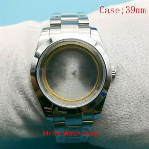 39mm Bliger Stainless Steel Watch Case Fit ETA 2836,DG2813/3804,Miyota 8215 Movement