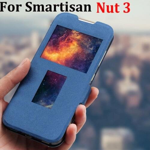 Open window cover For Smartisan nut 3 Case cover leather phone Cases For Smartisan nut3 case OC105 flip shell back cover skin