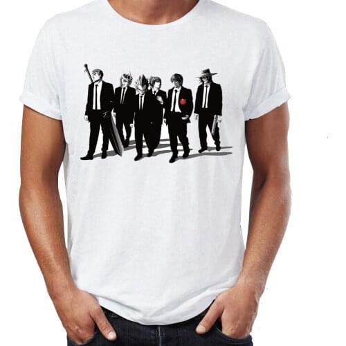 New Mens t-shirt Anime Villain Reservoir Dogs Ikki Vegeta Awesome Artwork Drawing Printed Tshirt Harajuku Streetwear Tees Tops