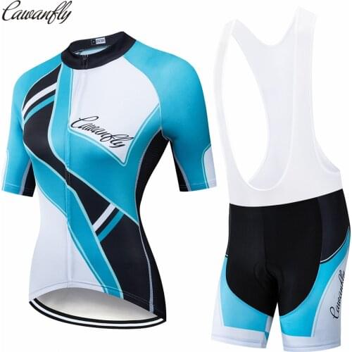 Cawanfly Summer Cycling Jersey Set Short Sleeve Women Mountain Bike Clothing Breathable Cycling Wear Pro Team Bicycle Clothes