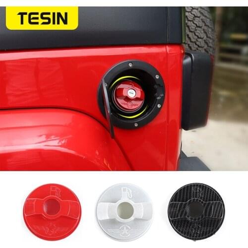 TESIN Car Tank Cover For Jeep Wrangler Car Inner Fuel Door Cover Gas Fuel Cap Cover For Wrangler JK 2007-2017 Auto Accessories