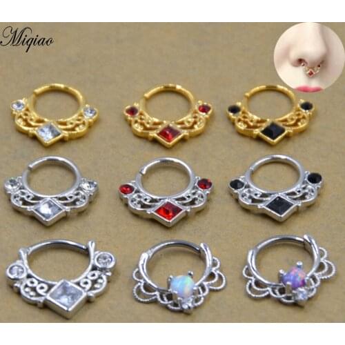 Miqiao 1pcs Hot Selling Jewelry Nose Ring Nasal Septum Breast Ring Nose Nail Middle Rod Titanium Copper Nose Ring Earrings
