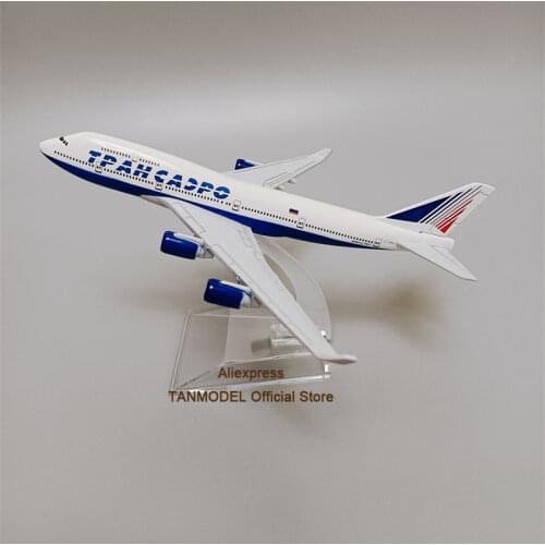 Alloy Metal Russia Air Russian Transaero Airlines Boeing 747 B747 Airplane Model Airways Plane Model Diecast Aircraft Gifts 16cm