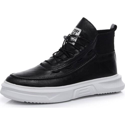 Men Winter Boots Men Leather Boots Fashion Ankle Boots Plus Fur Keep Warm Men Boots Spring Autumn Fashion Sneakers Men Shoes