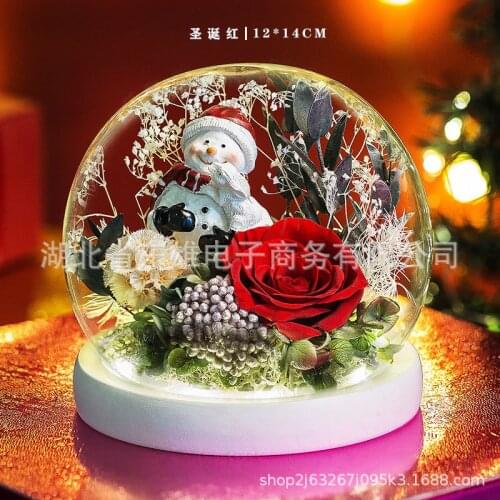 New Creative Gift To Girlfriend Wife Handmade Preserved Real Flower In Glass Dome Valentines Day Christmas Eve Mother Day Gifts