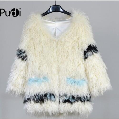 CT810 2020 New Fashion 100% wool womens real sheep fur knit warm coat quality A jackets sweaters fashion coats