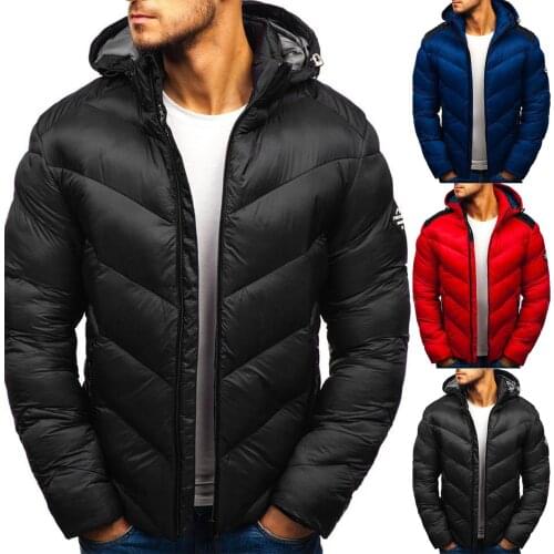 Winter Men Parkas Hooded Coat 2021 Autumn Warm Solid Color Long Sleeved Coat New Slim Streetwear Outwear Male Parkas Jacket