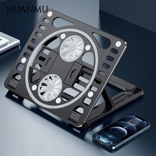 Portable Foldable Laptop Stand Notebook Cooling Holder with Fan Adjustable Stand Game Read Book Multifunctional Bracket