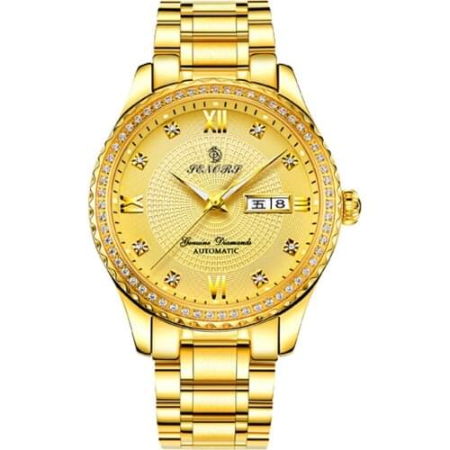 SENORS Luxury Cheap Men Watch 22k Gold` Automatic Watch for men