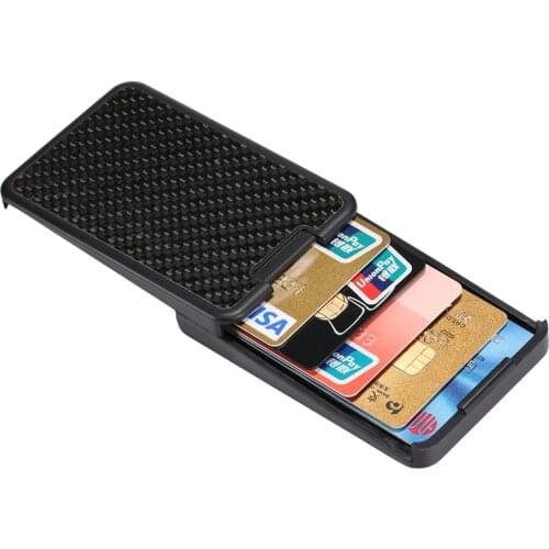 2020 Slim Anti-side Card Holder RFID Blocking Carbon Fiber Slide Wallet For Men Women Male Female Card Money Case Purse