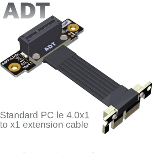 PCIE 4.0 x1 extension cable to avoid interference of graphics card, network card, sound card, USB double right angle
