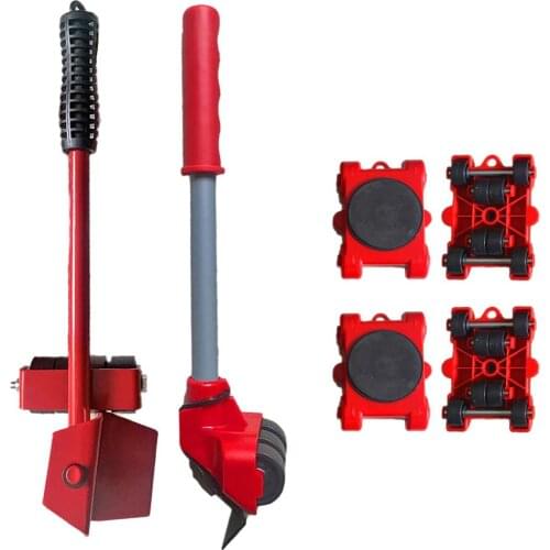 Easy Furniture Lifter Mover Tool Set Heavy Stuffs Moving Hand Tools Set Wheel Bar Mover Device Furniture Transport Tool New