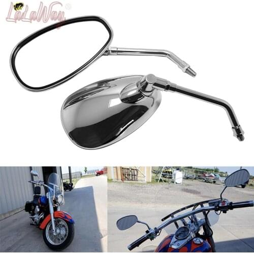 10mm Universal Motorcycle Rearview Mirrors,For Honda Suzuki shadow Yamaha Scooter 1100 750 VTX 1300 1800 VTX1300