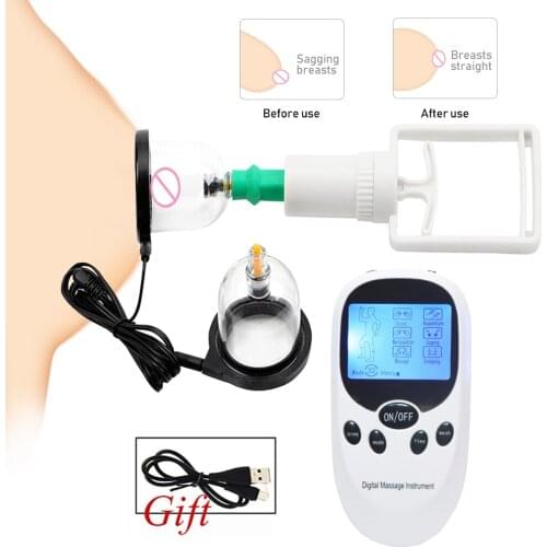Electric Shock Breast Clitoral Vacuum Massager Twist Pump Breast Enhancer Electric Sucking Nipple Clit Stimulator Women Sex Toys
