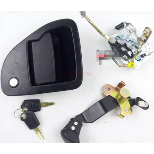 For CATERPILLAR CAT306/307C/308/312/320 excavator cab door lock assembly outer handle lock block excavator accessories