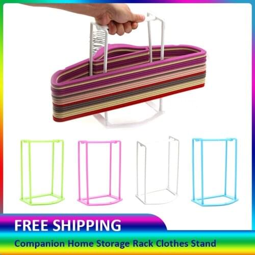 1pcs Creative Plastic Hangers Finishing Frame Hanger PP Companion Home Storage Rack Clothes Stand Organizer Home Accessories