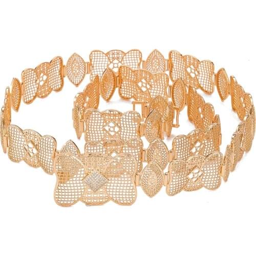 2021 Apr Middle East style Belt metal chain waistband long adjustable length wedding caftan dress belt