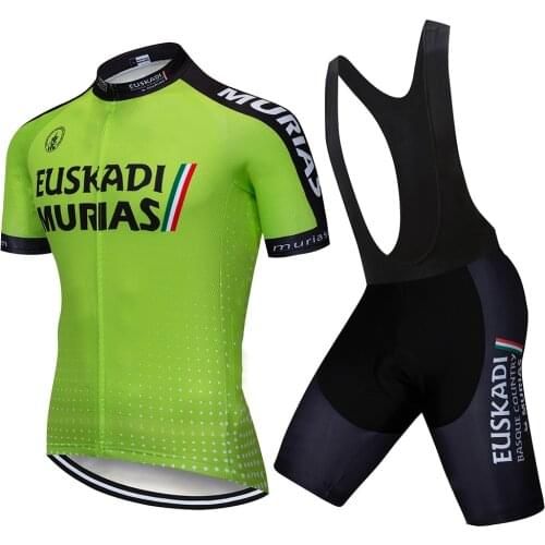 2021 Bike Team Men GREEN MURIAS Cycling Sets Maillot Ropa Ciclismo Bicycle Jersey Summer Bike Cycling Clothing Outdoor