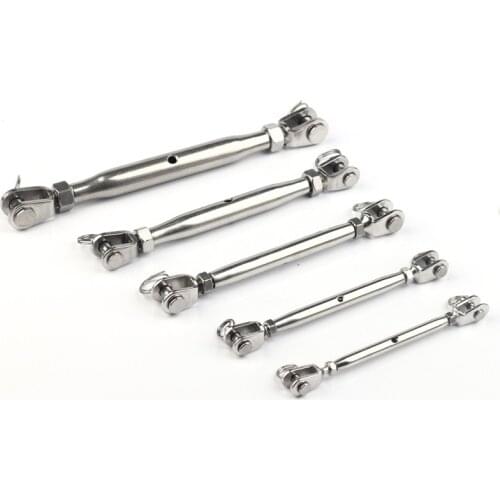5pcs/lot 316 Stainless Steel M5/6/8/10 Rigging Screw Closed Body Jaw/Jaw Turnbuckle