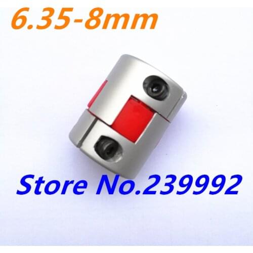 6.35mm to 8mm CNC Flexible Jaw Spider Plum Coupling Shaft Coupler Flexible Coupling flexible cnc parts stepper motor D25 L30