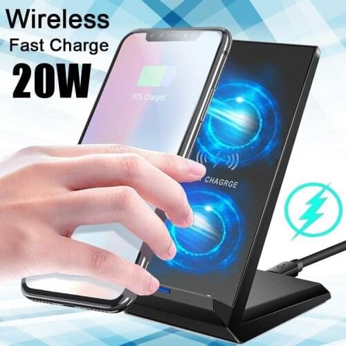 20W Qi Wireless Charger Pad for IPhone 11 XS XR X 8 Mirror Fast Wireless Charging For Samsung S20 Xiaomi mi 9