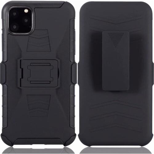 Belt Clip Case for iPhone 6S X XS XS Max 11 Pro Max 7 plus 6s plus Armor Stand Shockproof Silicon Case Cover Fundas