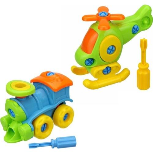 Kids Baby Early Learning Airplane Disassembly Assembly Puzzle Educational Toys Wholesale Aircraft Train Assembly Game Baby Gifts