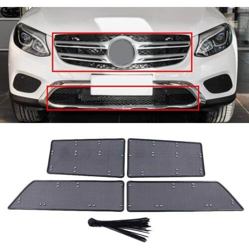 For Mercedes-Benz GLC X253 C253 2016-2019 Car Accessories Front Grille Insert Net Anti-insect Dust Garbage Proof Inner Cover Net