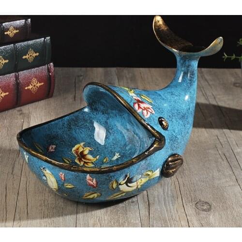 Whale Statue Decoration Resin Artware Sculpture Statue Decor Home Decoration Accessories Cetacean Gift