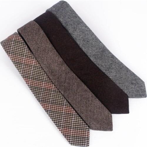 Handsome Men Ties British Gentleman Style Mixed Herringbone Cravate Homme Mens Party Formal Wool Ties