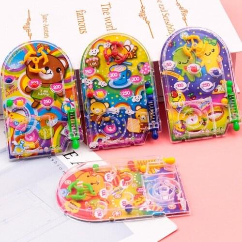 Creative Childrens Pinball Pinball Game Cartoon Handheld Game Machine Toy Maze Ejection Score Machine Leisure