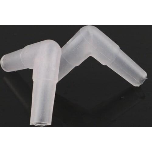 50pcs 4Mm L Shaped 90-degree Fish Tank Air Line Tubing Joint 2 Way Clear Elbow Tube Connector Valve Fish Tank Aquarium Accessory