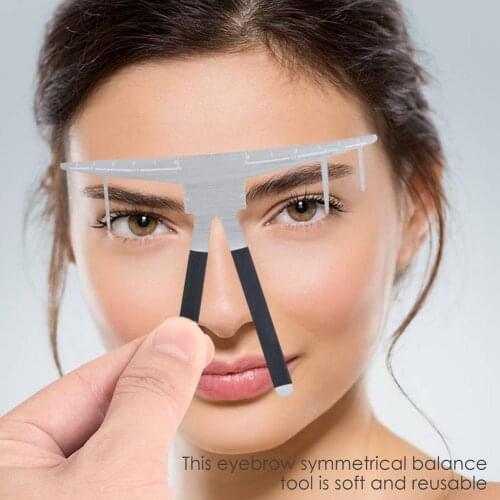 Eyebrow Shaper Makeup Auxiliary Balance Template Measurement Makeup Tattoo Ruler Template Hot New Makeup Eyebrow Tool
