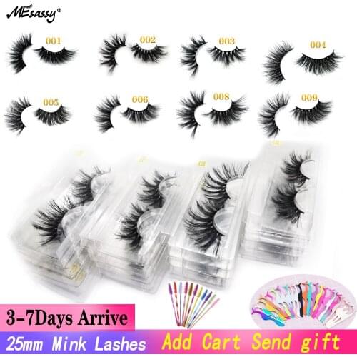 Mink Eyelashes 25mm Lashes Mink Wholesale 30/50/100/150Pairs Eyelashes Bulk Handmade False Eyelashes Packaging Boxes 5D Lashes