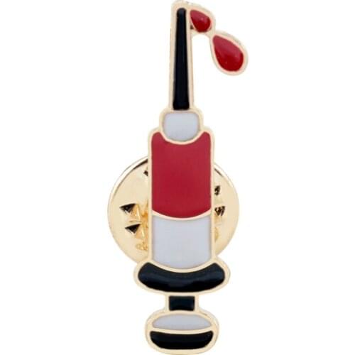 New Fashion Medical Enamel Pin Creative Nurse syringe брошь Lapel Backpack Badge Brooch for Gift