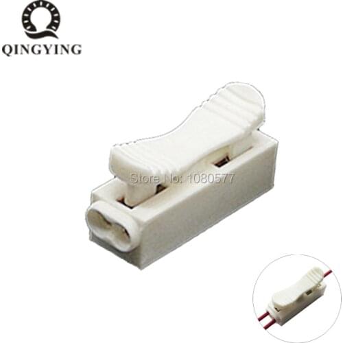New Arrival 1 pin to 2pin push quick cable connector 1 input to 2 output no need soldering terminal Wiring Terminals 6A 250V