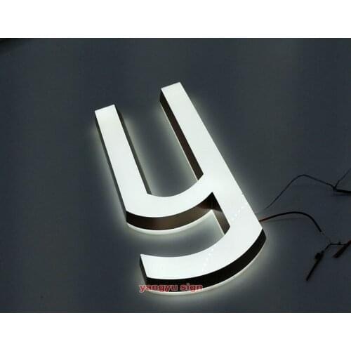 Custom led acrylic letters for outdoor glowshine board 3d characters shop logo mini letters