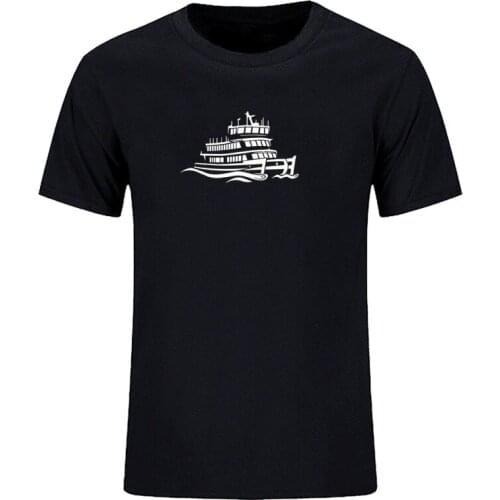 Luxury boat summer fun printing fashion music song dance cute fun mens T-shirt humor T-shirt short sleeve