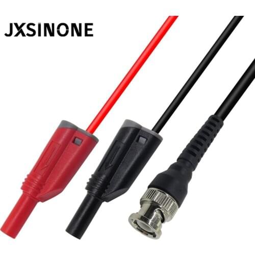 Cleqee P1010 BNC Q9 To Dual 4mm Stackable Shrouded Banana Plug with Test Leads Probe Cable 120CM