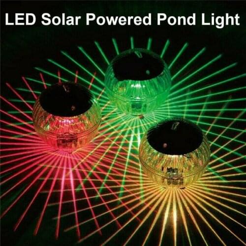 Solar Lamps LED Colorful Light Floating Light Swimming Pool Waterproof Solar Power Water Lamp Garden Warm Light Outdoor Light