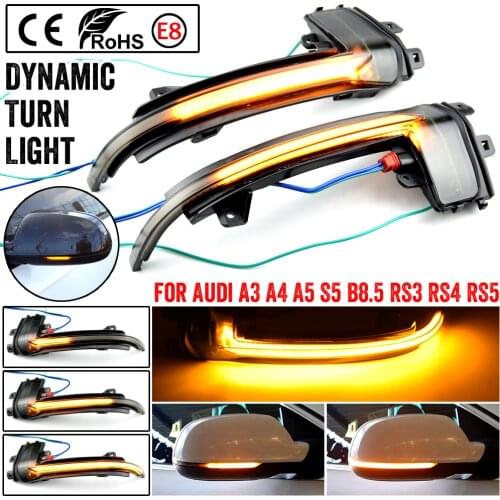 LED Dynamic Turn Signal Blinker Side Rear-View Mirror Indicator Light For Audi A4 A5 B8.5 B8 RS5 RS3 A3 8P S5 RS4 A6 Q3 A8 8K
