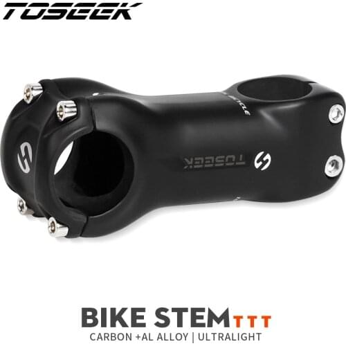 TOSEEK Ultralight matte UD full carbon fibre mtb mountain bicycle stem parts 6/17 angle 31.8 x 60/70/80/90/100/110/120/130mm