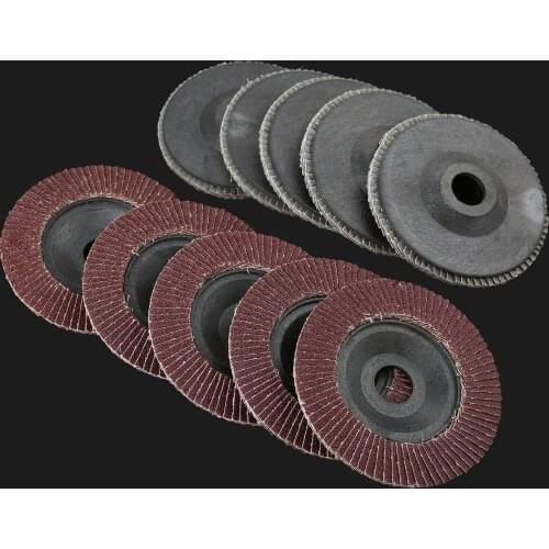 10Pc 5 Inch Angle Grinder Polishing Buffing Pad Sanding Flap Discs 125mm Polishing Grinding Wheel Grit 60 for Dremel Rotary Tool
