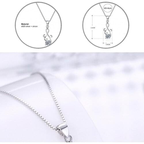 Neck Decoration Personality Shiny Cubic Zirconia Necklace Female Pendant Necklace Fine Polishing for Daily Life